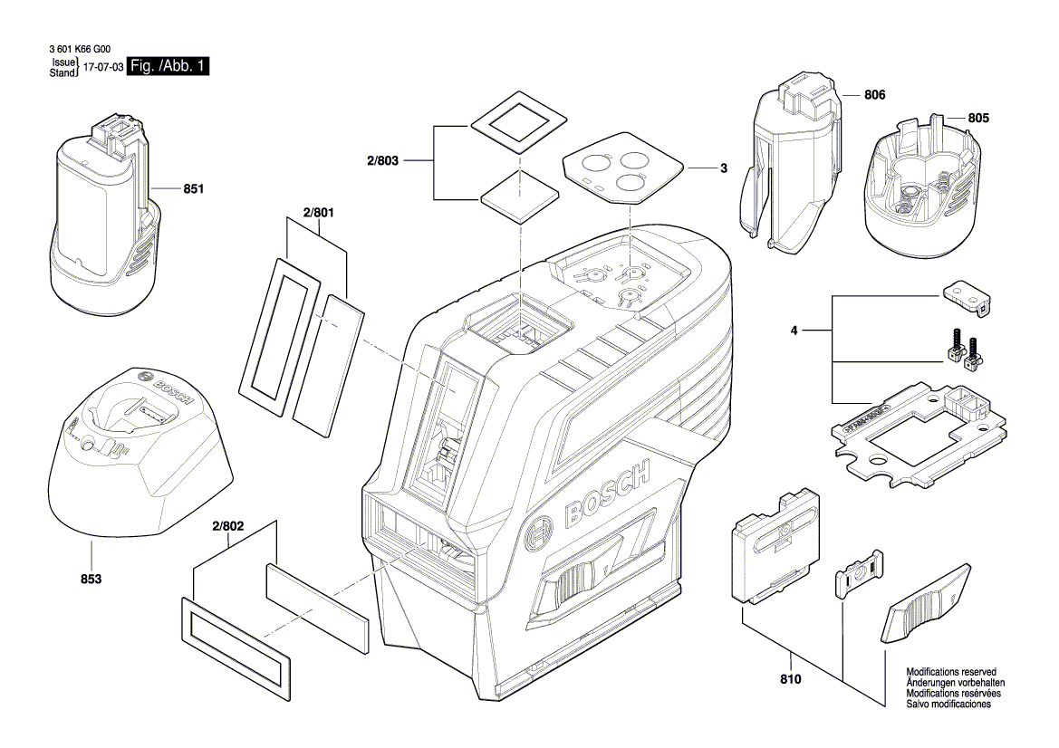 Nouveau authentique Bosch 1600A01175 PAUX DE RÉDLEMENT