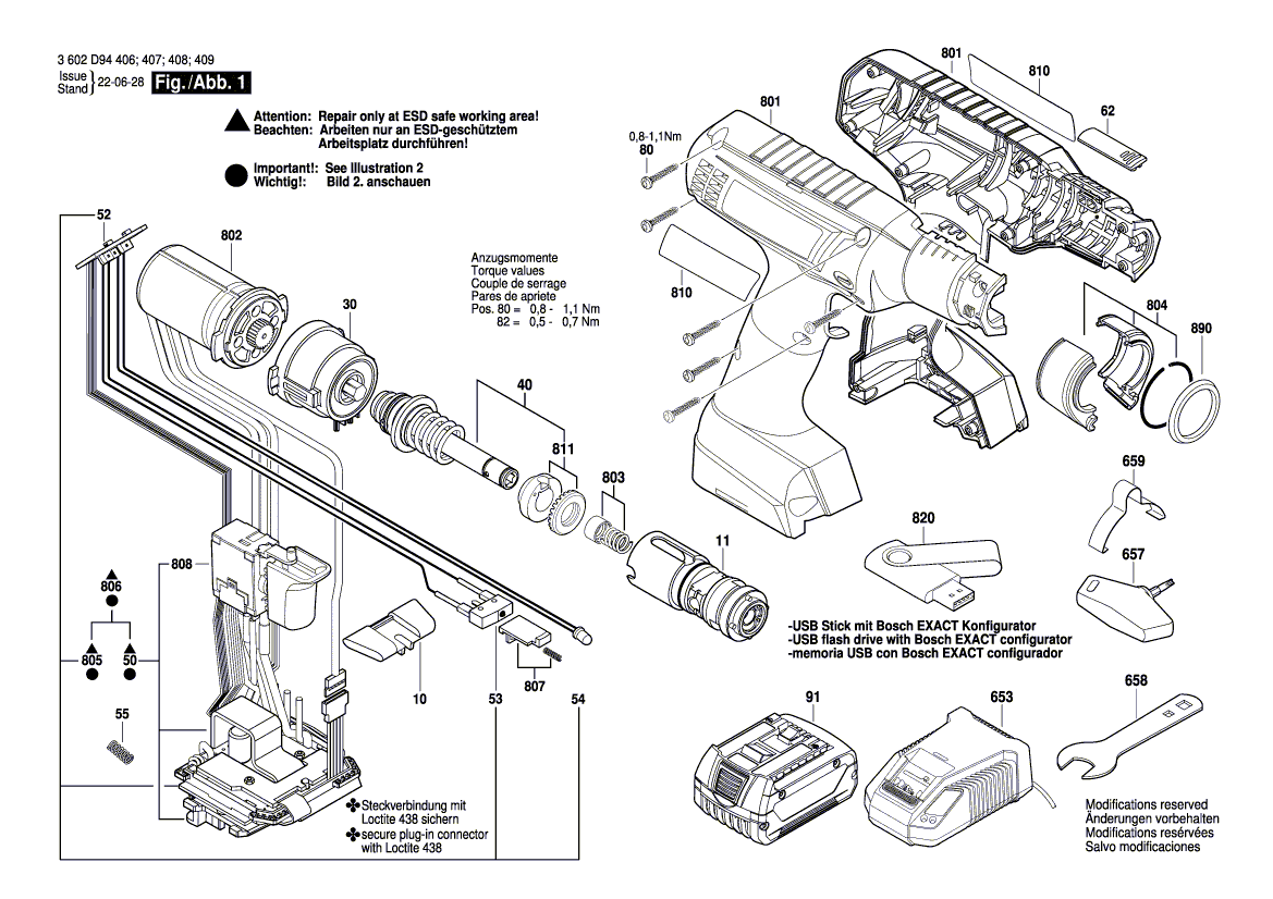 Nouvelle ligne d'adaptateur Bosch 1607000cm0 authentique