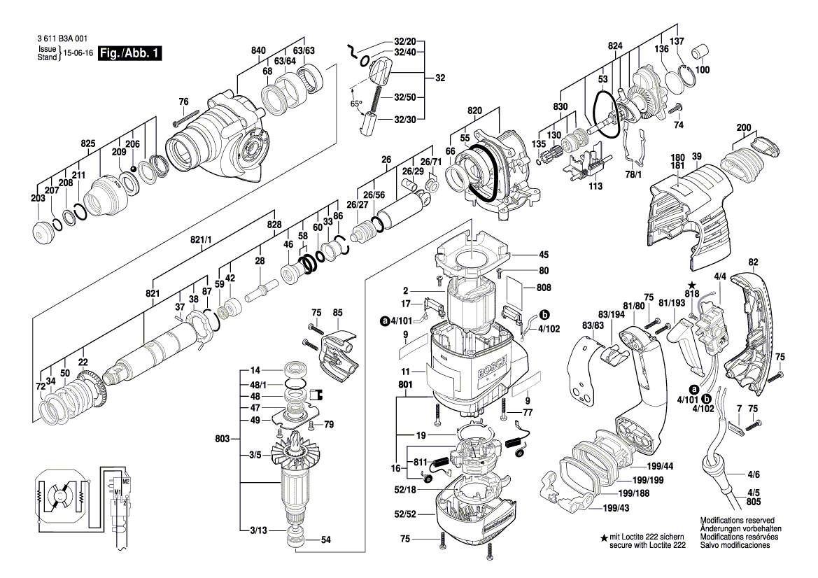 Ny äkta Bosch 1617000699 Impact Mechanism Housing