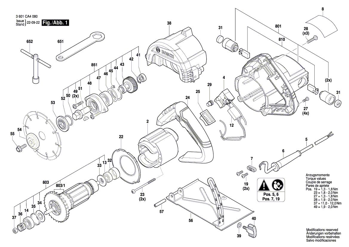 Neuer Original-Waldmeisterschlüssel 1600A023FS von Bosch