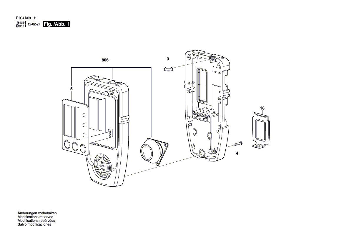 Ny äkta Bosch 2610A15364 Front Housing