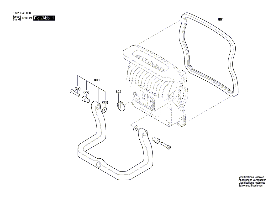 Ny äkta Bosch 1607000DG4 gummivak