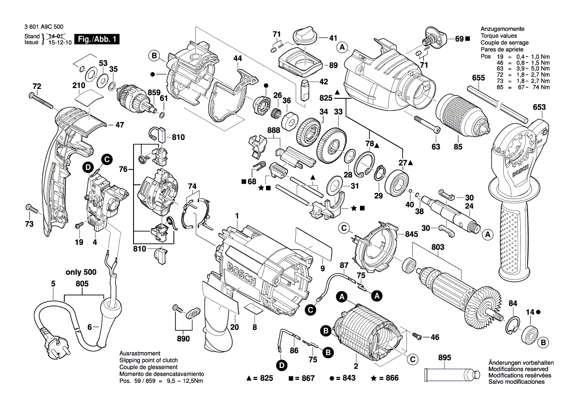 Neues echtes Bosch 2601115950 -Typenschild