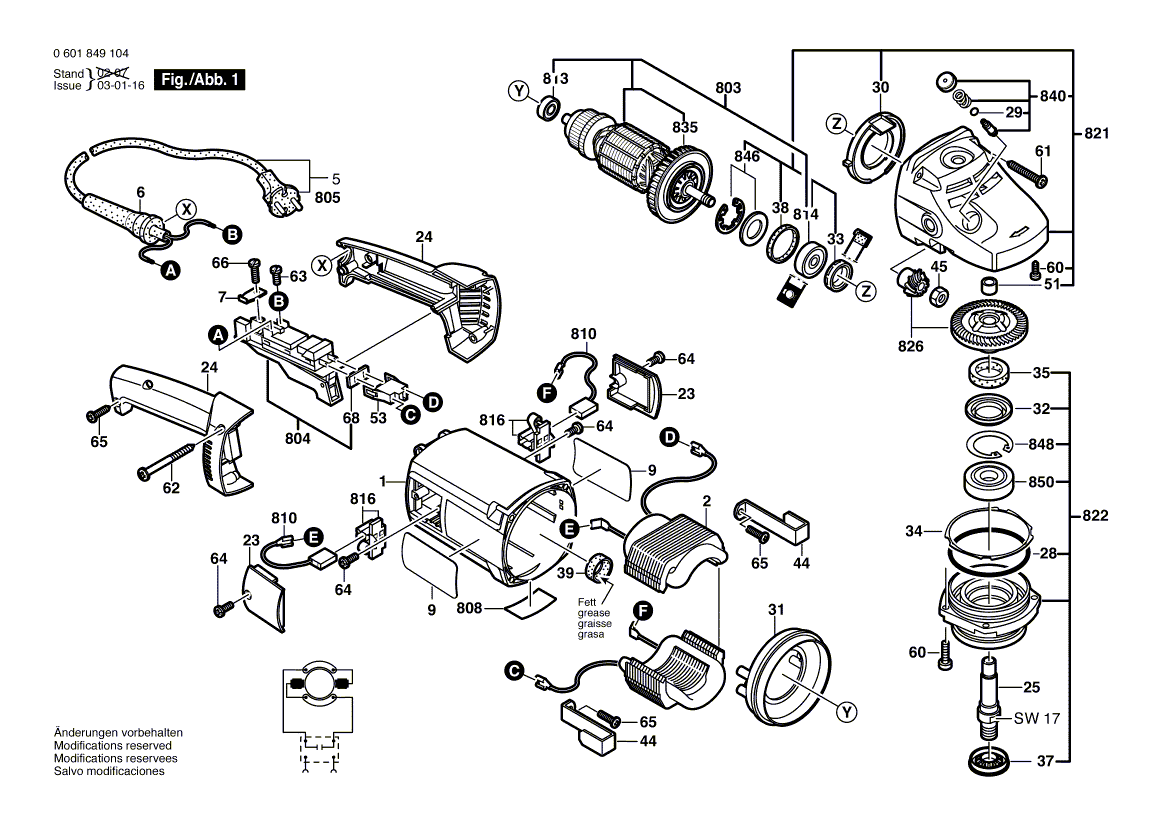 Uusi aito Bosch 1607000C00 -vaihteen kotelo