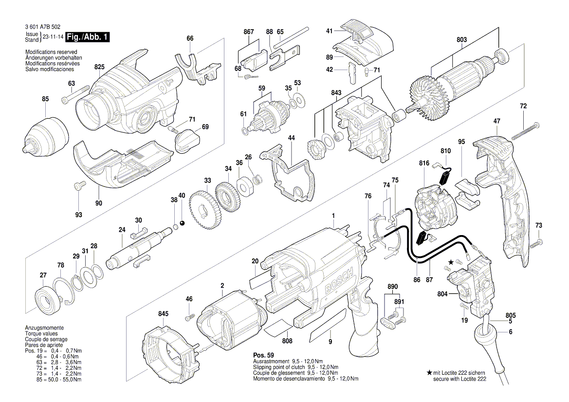 Ny ekte Bosch 160111A9N6 -typeskilt