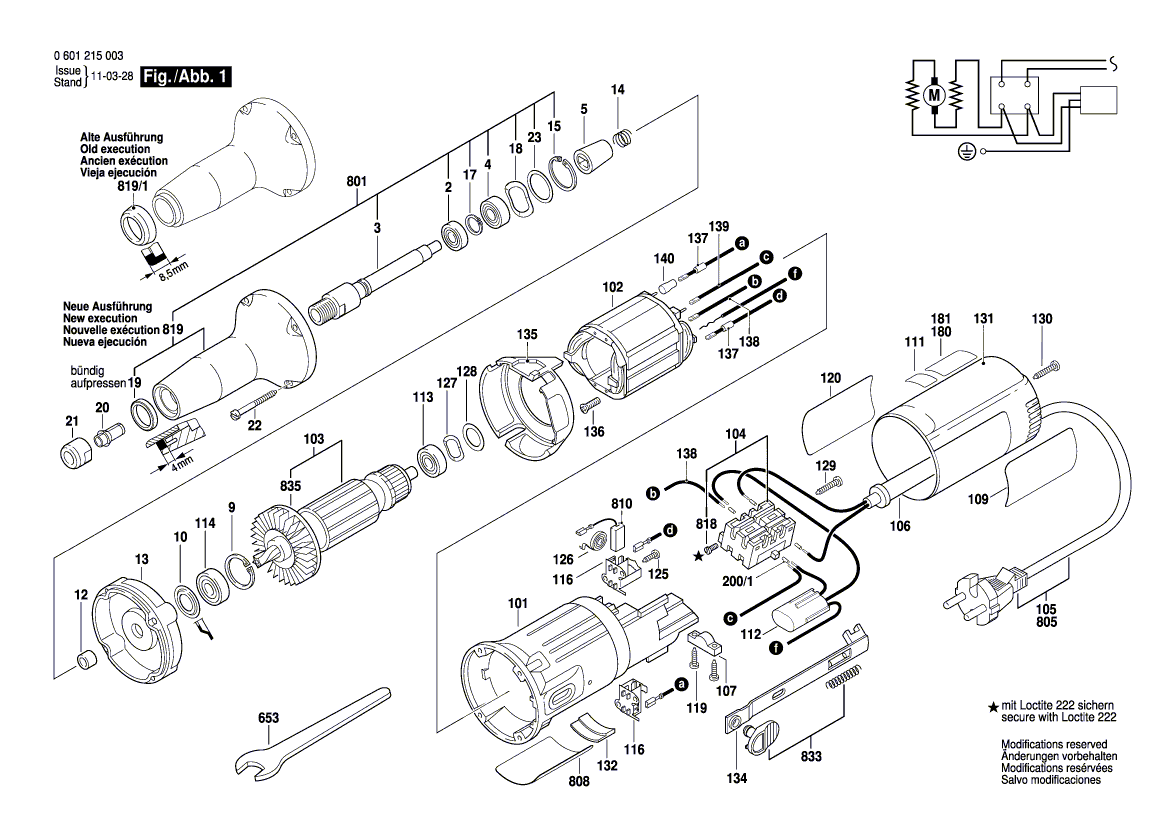 Nouveau véritable bosch 2608570081 Collet