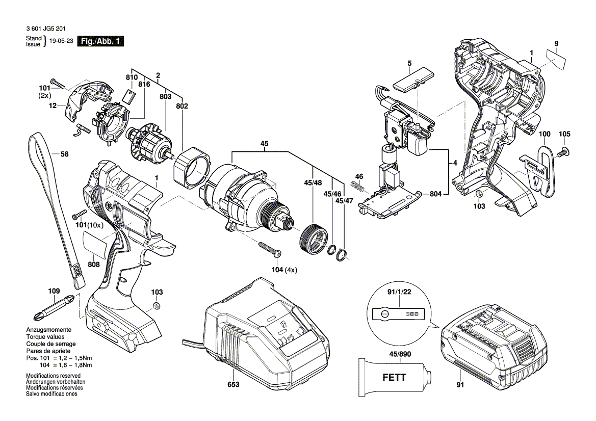 Ny ekte Bosch 2609100698 -knapp