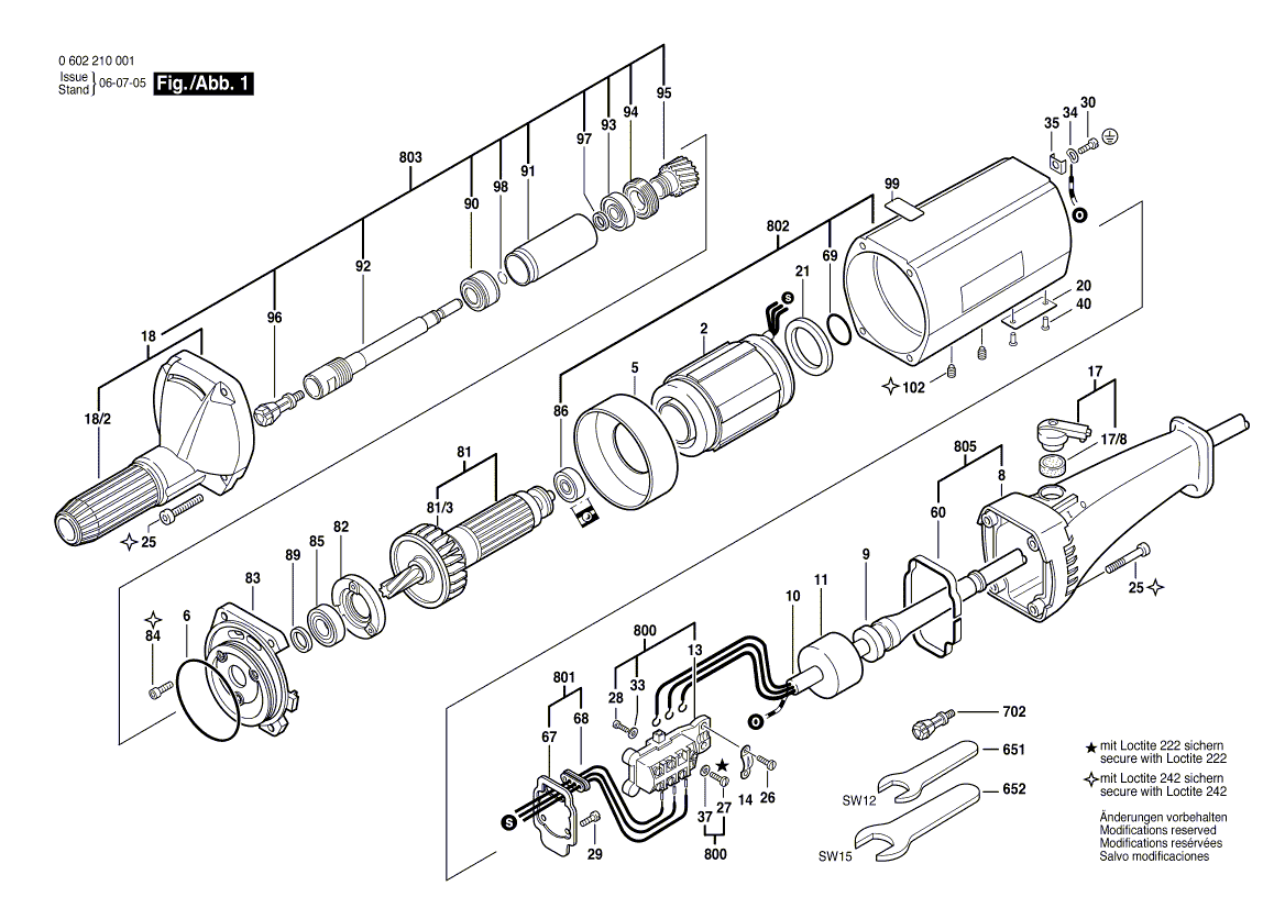 Neue echte Bosch 1603123011 Schleifspindel