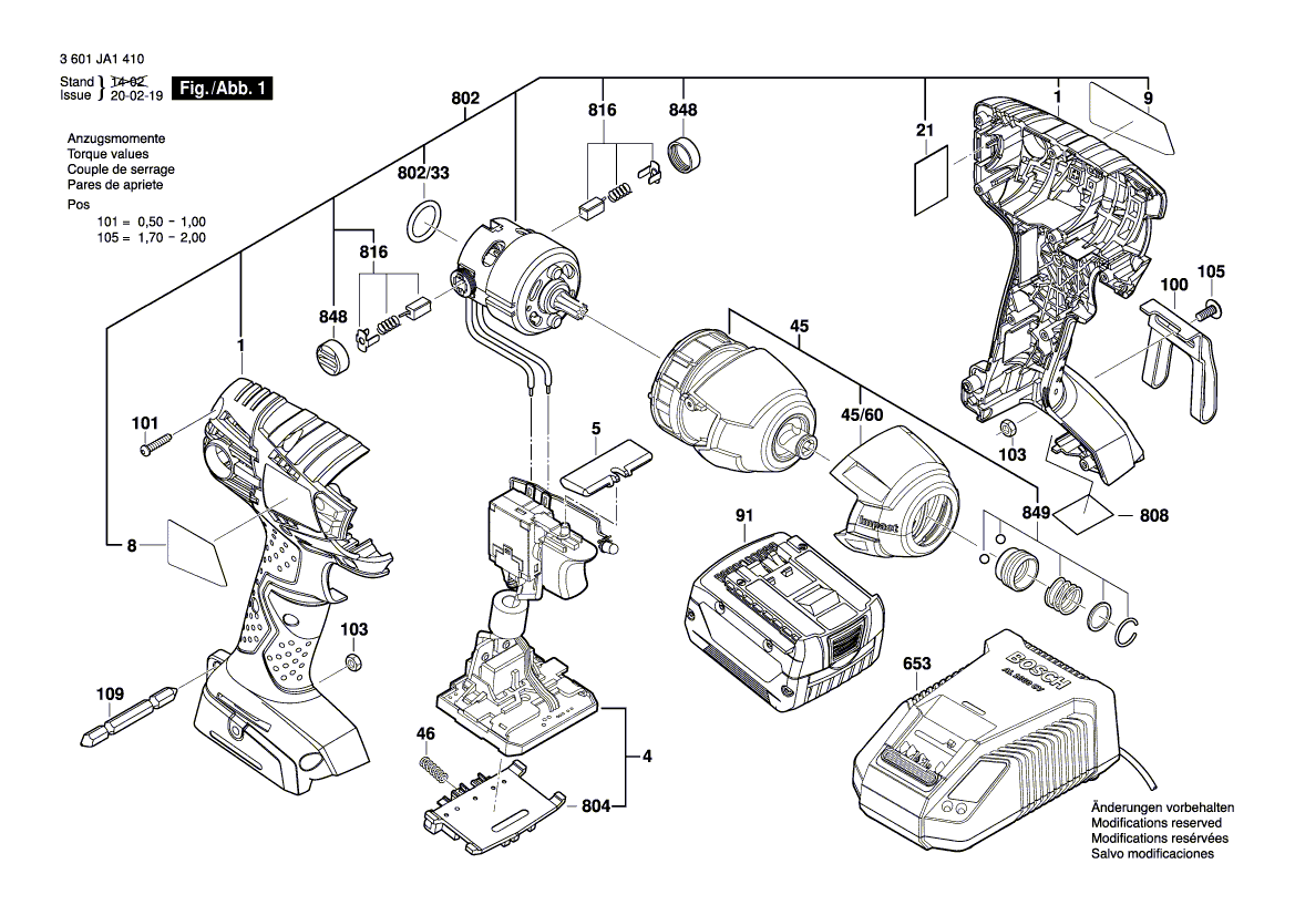 New Genuine Bosch 2609131968 Label