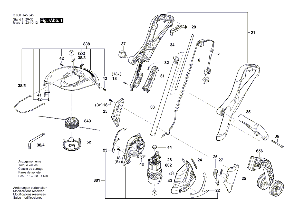 Nieuwe echte Bosch 160446072z voedingssnoer