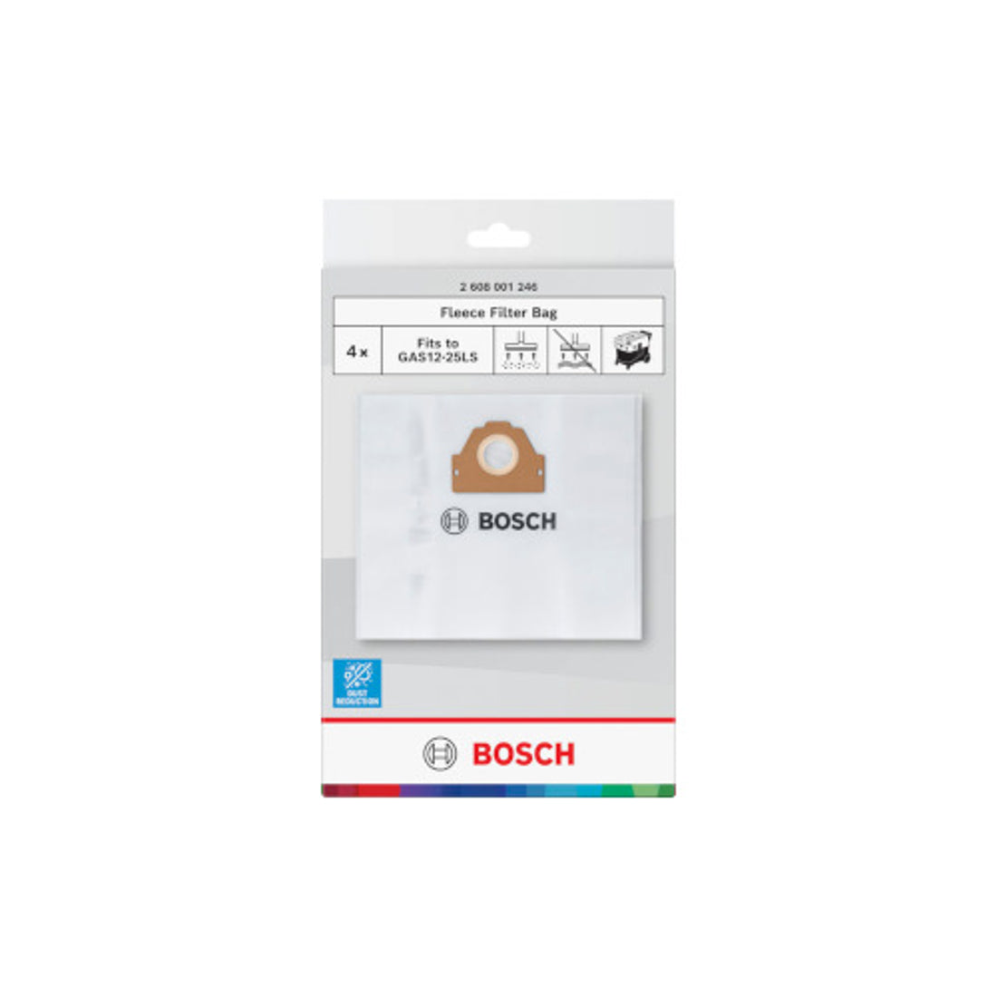 Bosch Fliis filter kott GAS 12-25LS, 4 tk. 2608001246