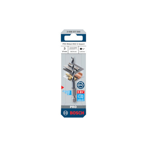 Bosch Metallipuuri HSS-G Hex 1/4'', 3x72mm, 1 tk. 2608577566
