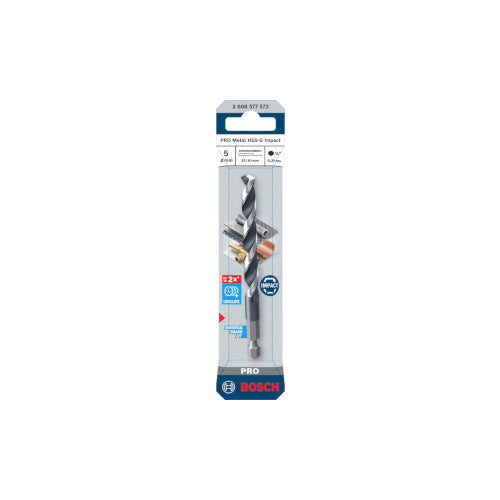 Bosch Metallipuuri HSS-G Hex 1/4'', 5x91mm, 1 tk. 2608577573