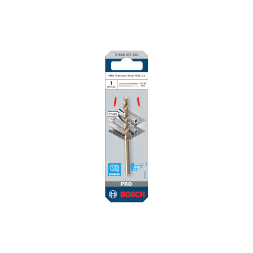 Bosch PRO HSS-Co metallipuur 1,0mm, 1 tk. 2608577587