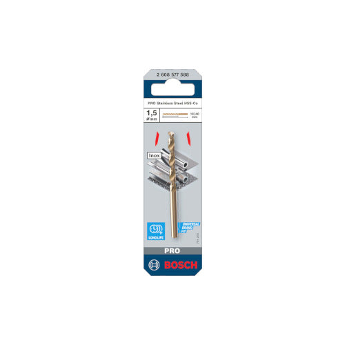 Bosch PRO HSS-Co metallipuur 1,5mm, 1 tk. 2608577588