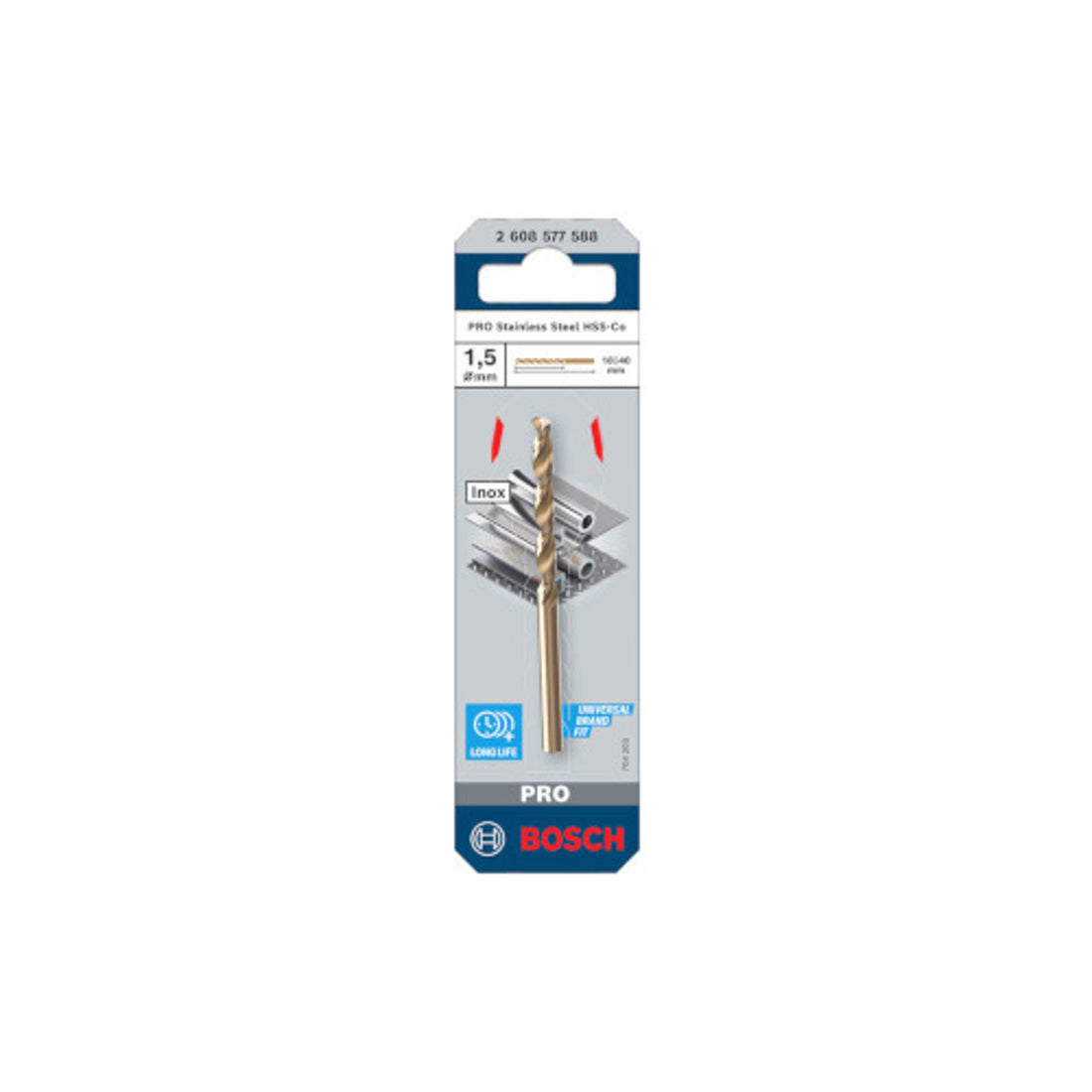 Bosch PRO HSS-Co metallipuur 1,5mm, 1 tk. 2608577588