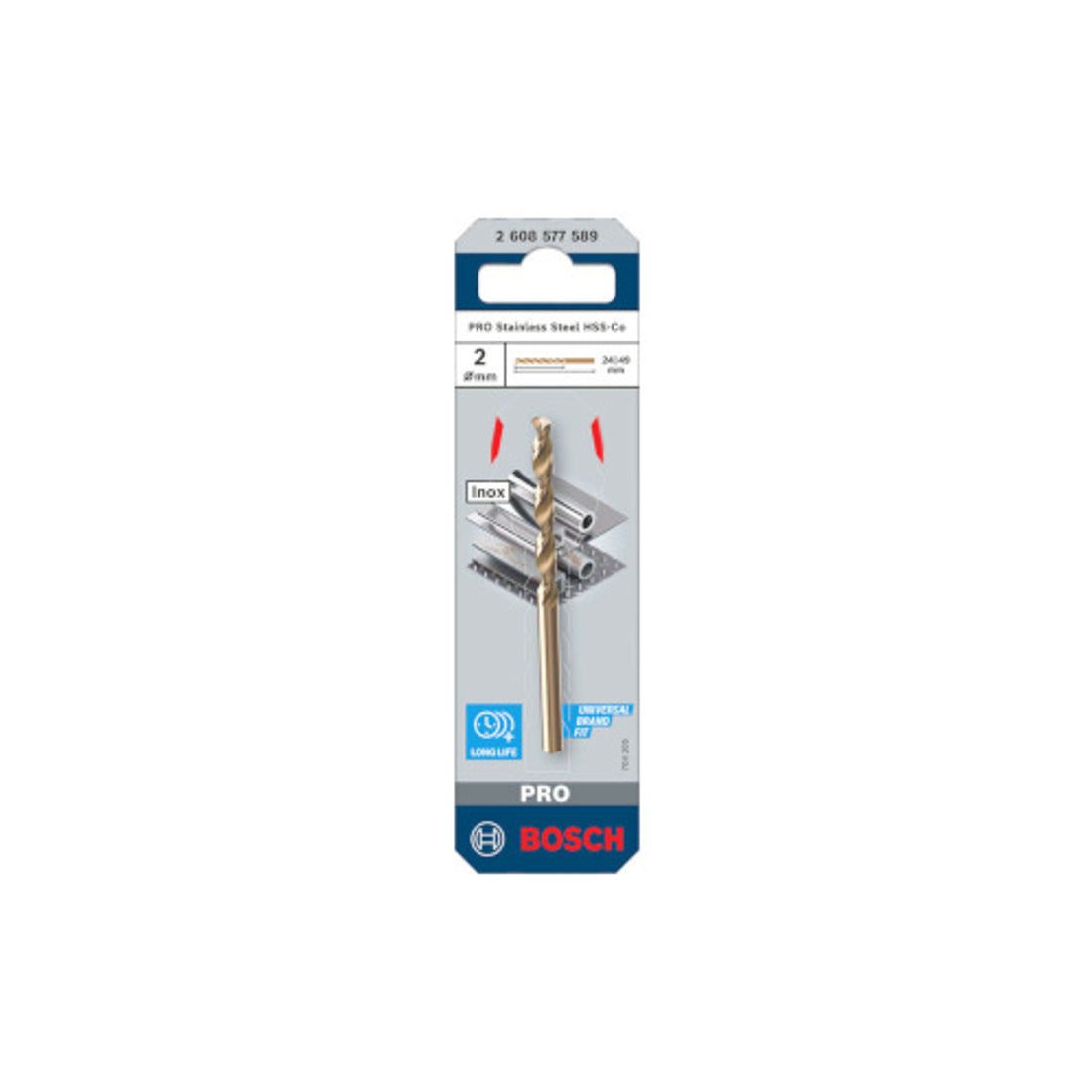 Bosch PRO HSS-Co metallipuur 2,0mm, 1 tk. 2608577589