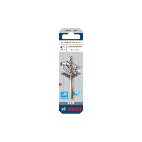 Bosch PRO HSS-Co metallipuur 4,1mm, 1 tk. 2608577596
