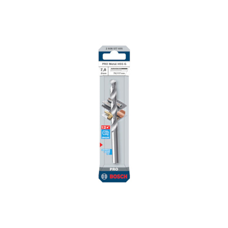 Bosch PRO HSS-G metallipuur 7,8mm 1 tk. 2608577655