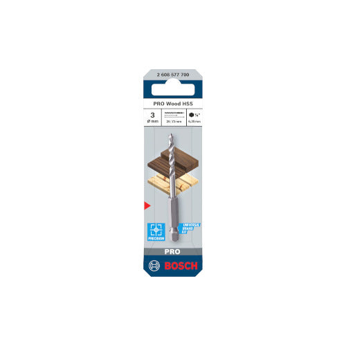 Bosch PRO Puidupuur 1/4 Ø 3 mm, 73,5 mm 2608577700