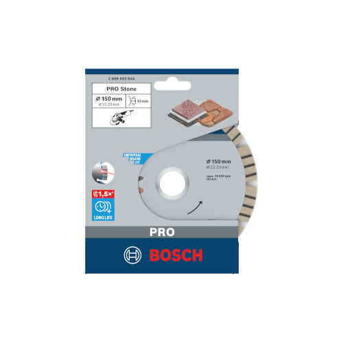 Bosch PRO Teemantlõikeketas kivid,150x22,23x2,4mm 2608602643