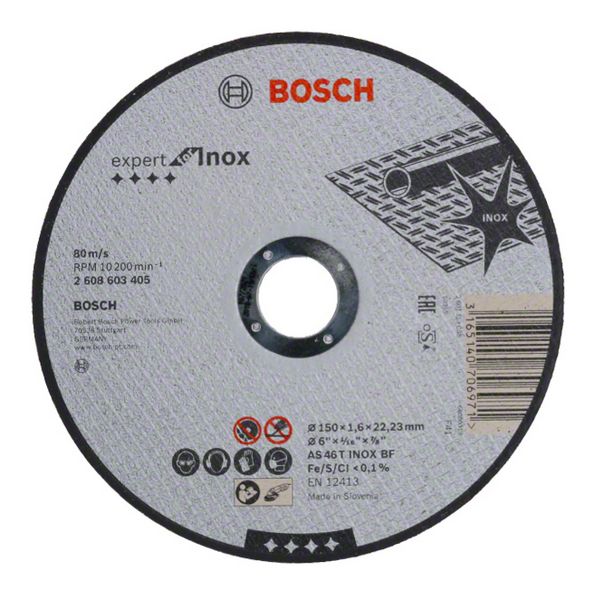 Bosch Lõikeketas 150x22.23x1.6 INOX 2608603405