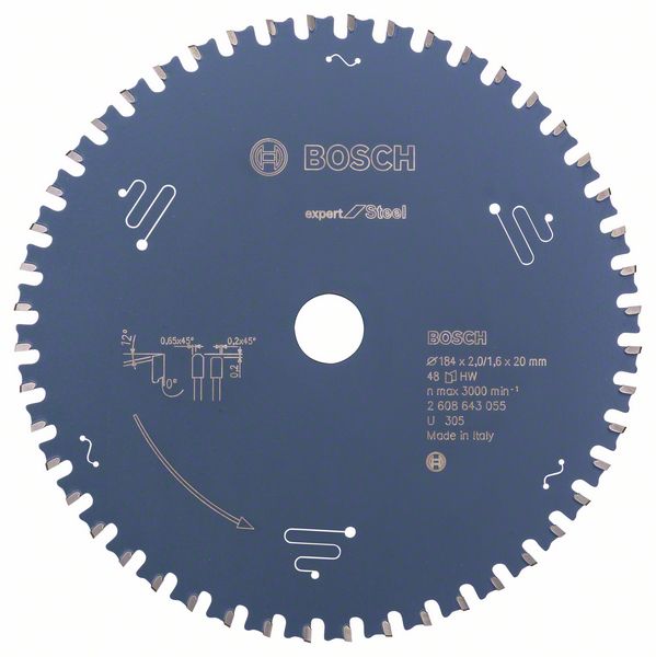 Bosch Expert for Steel 184 x 20 x 2,0 mm, 48T 2608643055