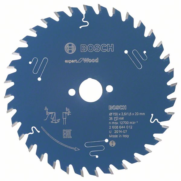 Bosch Expert for Wood 150 x 20 x 2,6 mm, 36T 2608644012