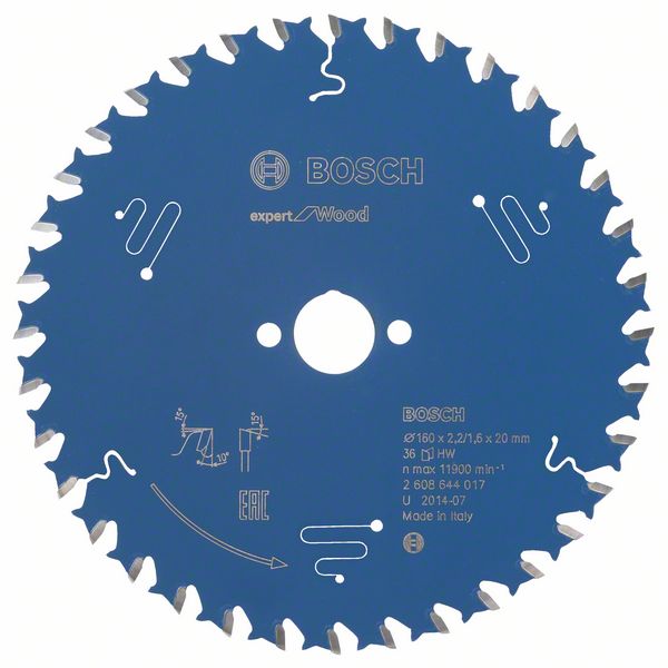 Bosch Expert for Wood 160 x 20 x 2,2 mm, 36T 2608644017