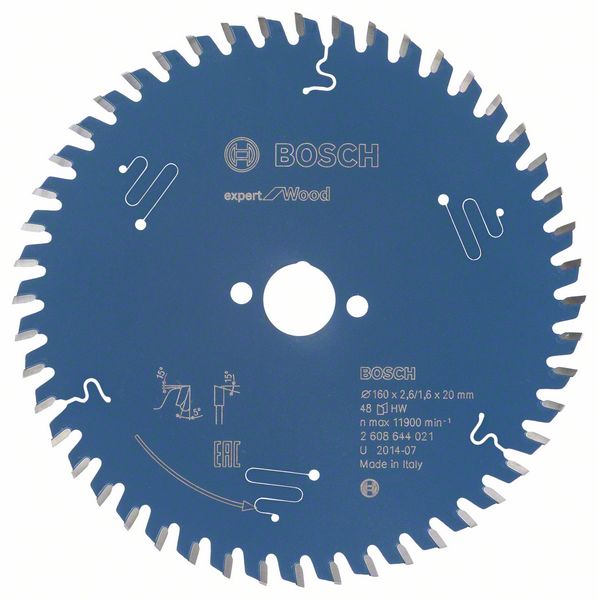 Bosch Expert for Wood 160 x 20 x 2,6 mm, 48T 2608644021