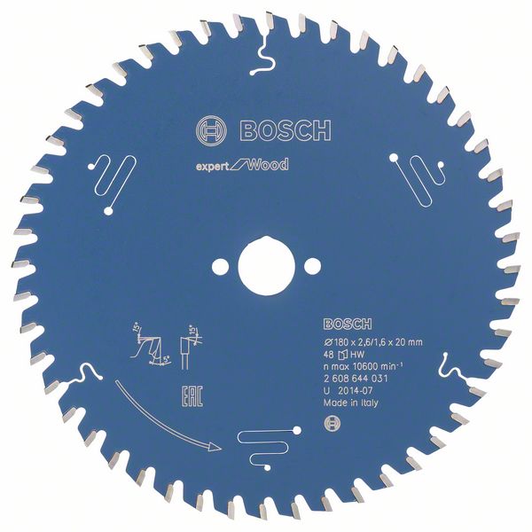 Bosch Expert for Wood 180 x 20 x 2,6 mm, 48T 2608644031