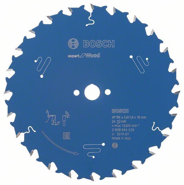 Bosch Expert for Wood 184 x 16 x 2,6 mm, 24T 2608644035