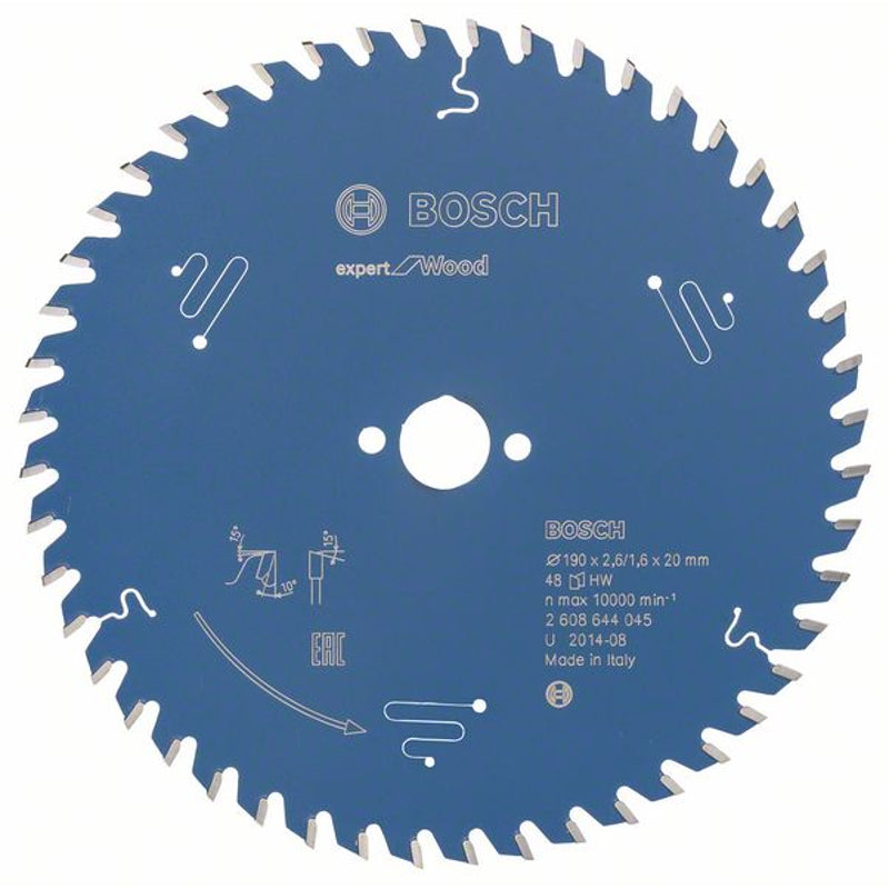 Bosch Expert for Wood 190 x 20 x 2,6 mm, 48T 2608644045
