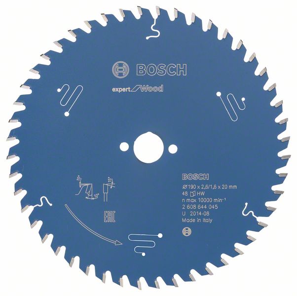 Bosch Expert for Wood 190 x 20 x 2,6 mm, 48T 2608644045