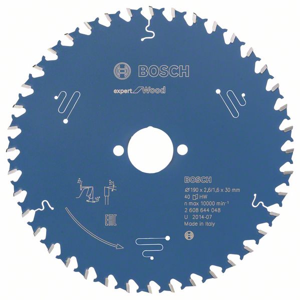 Bosch Expert for Wood 190 x 30 x 2,6 mm, 40T 2608644048