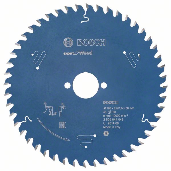 Bosch Expert for Wood 190 x 30 x 2,6 mm, 48T 2608644049