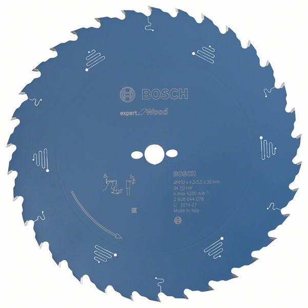 Bosch Expert for Wood 450 x 30 x 4,5 mm, 34T 2608644078