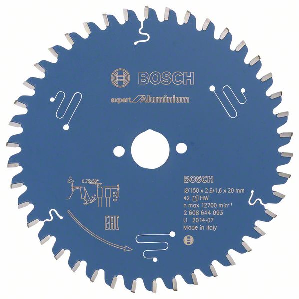 Bosch Expert for Aluminium 150 x 20 x 2,6mm, 42T 2608644093