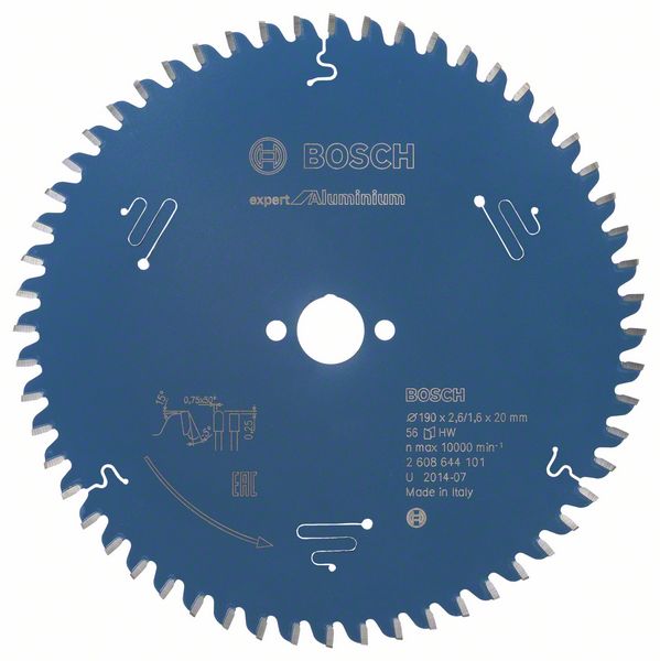 Bosch Expert for Aluminium 190 x 20 x 2,6mm, 56T 2608644101