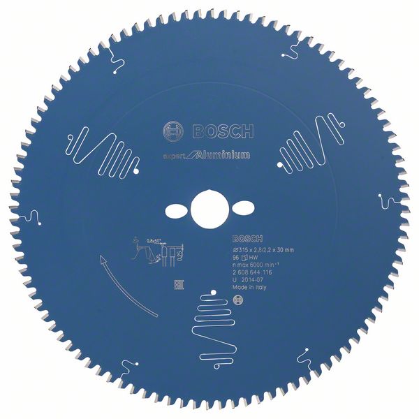 Bosch Expert for Aluminium 315 x 30 x 2,8mm, 96T 2608644116