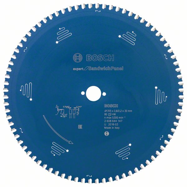 Bosch Expert SandwichPanel 355 x 30 x 2,6 mm, 80T 2608644147