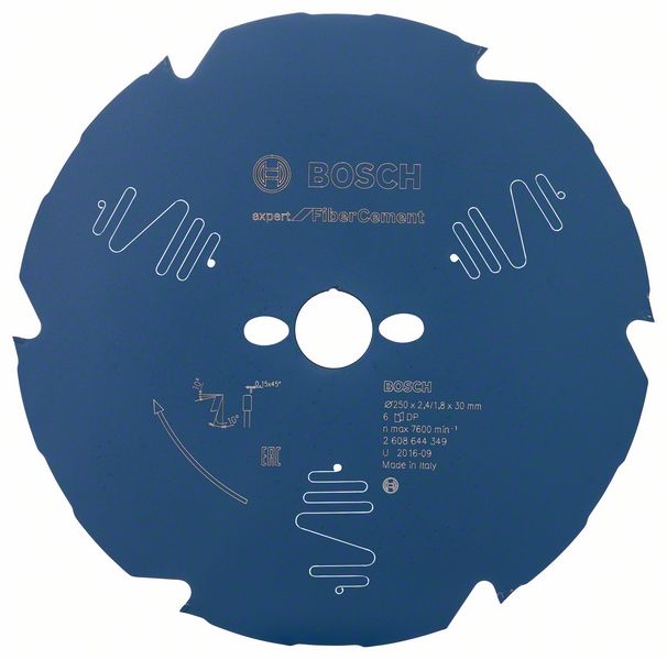 Bosch Saeketas  FiberCement 250x2,4/1,8x30 mm,T6 2608644349
