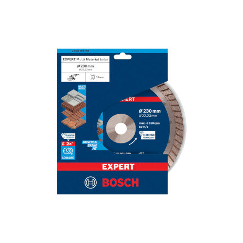 Bosch Teemantlõikeketas TURBO Multi Material 230x22.23 2608901598