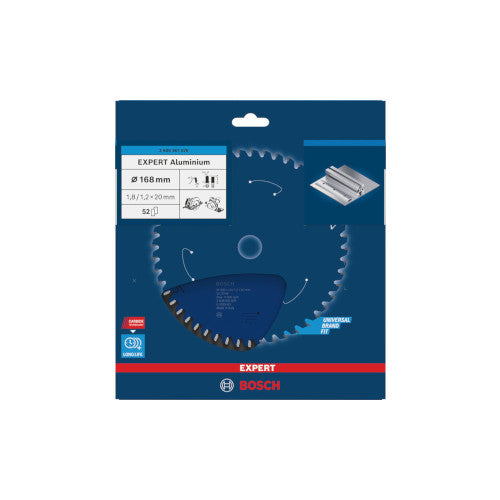 Bosch Expert for Aluminium 168 x 20 x 1.8/1.2 52T 2608901876