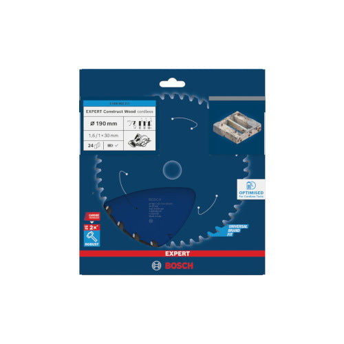 Bosch Expert Construct. Wood 190x30x1.6/1 24T 2608902211
