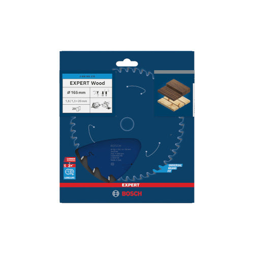 Bosch Expert for Wood 165x20x1.8/1.3x20T 2608902216