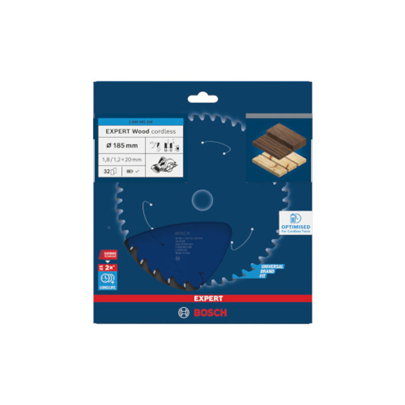 Bosch Expert for Wood cordl. 185x20x1.8/1.2x32T 2608902234
