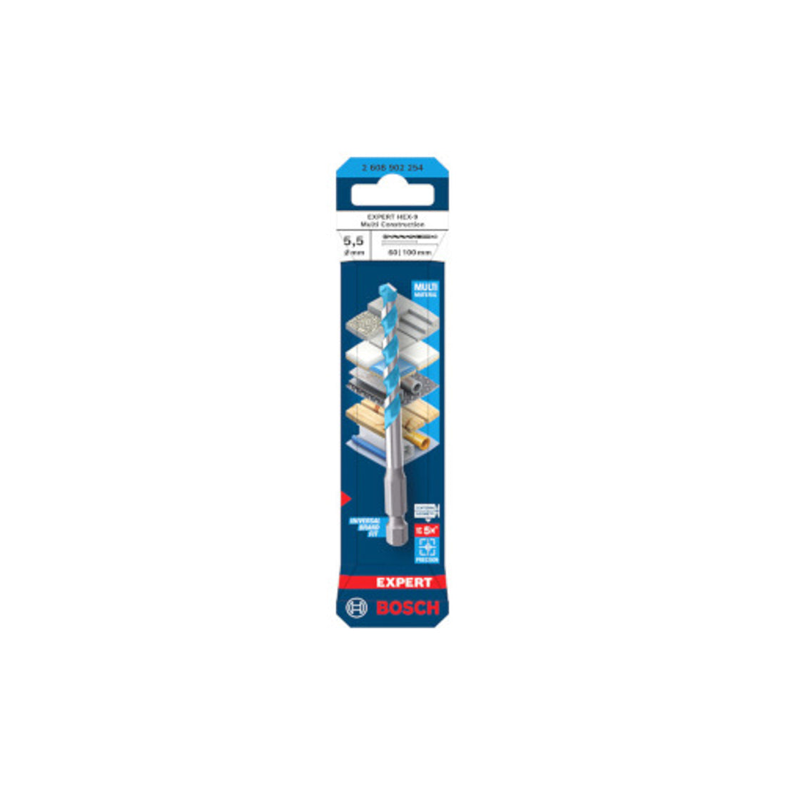 Bosch Univers.puur MultiConstr. HEX-9, 5.5x60x100 mm 2608902254