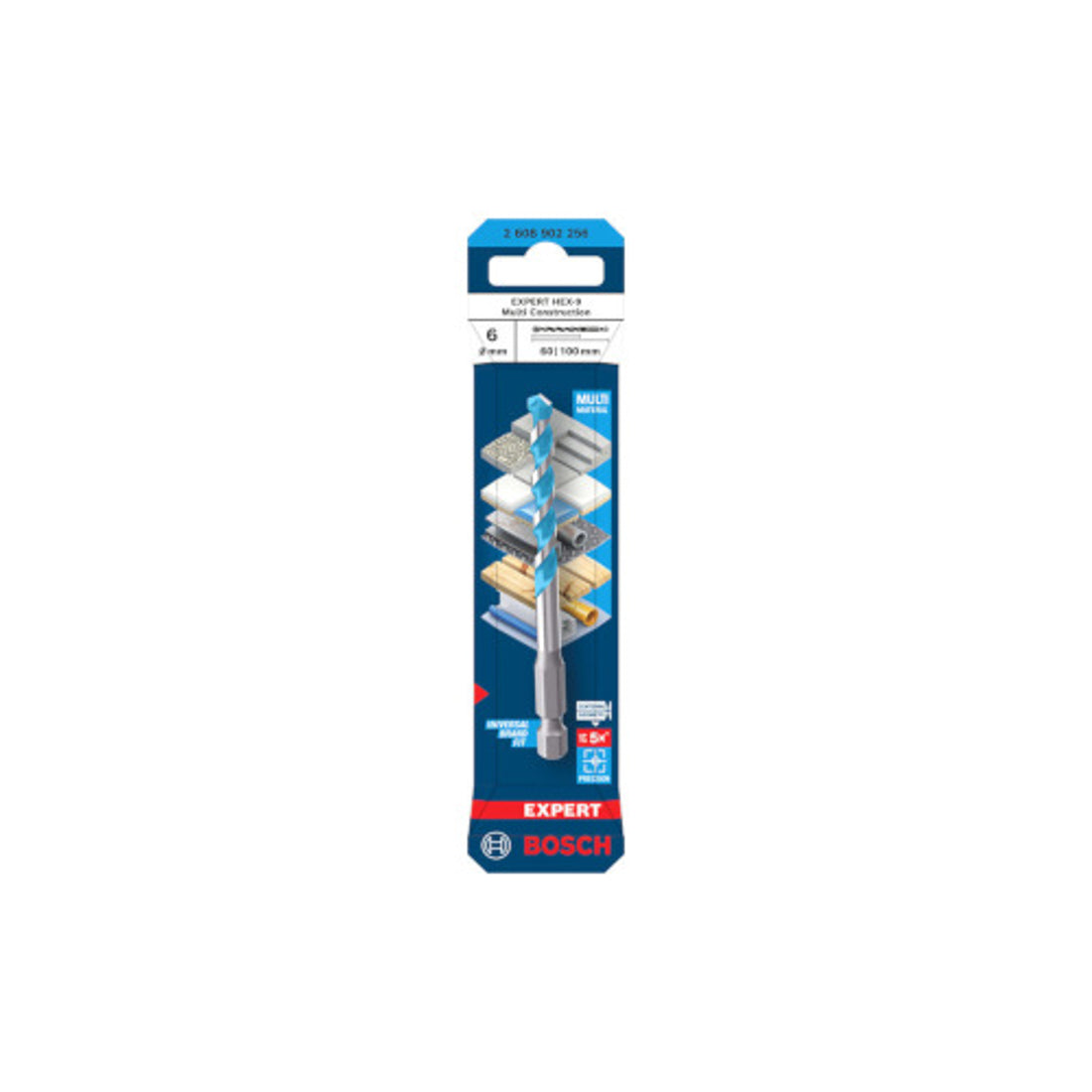 Bosch Univers.puur MultiConstr. HEX-9, 6x60x100 mm 2608902256
