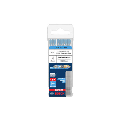 Bosch Univers.puur MultiConstr. HEX-9, 4x45x90 mm 10 Tk. 2608902281